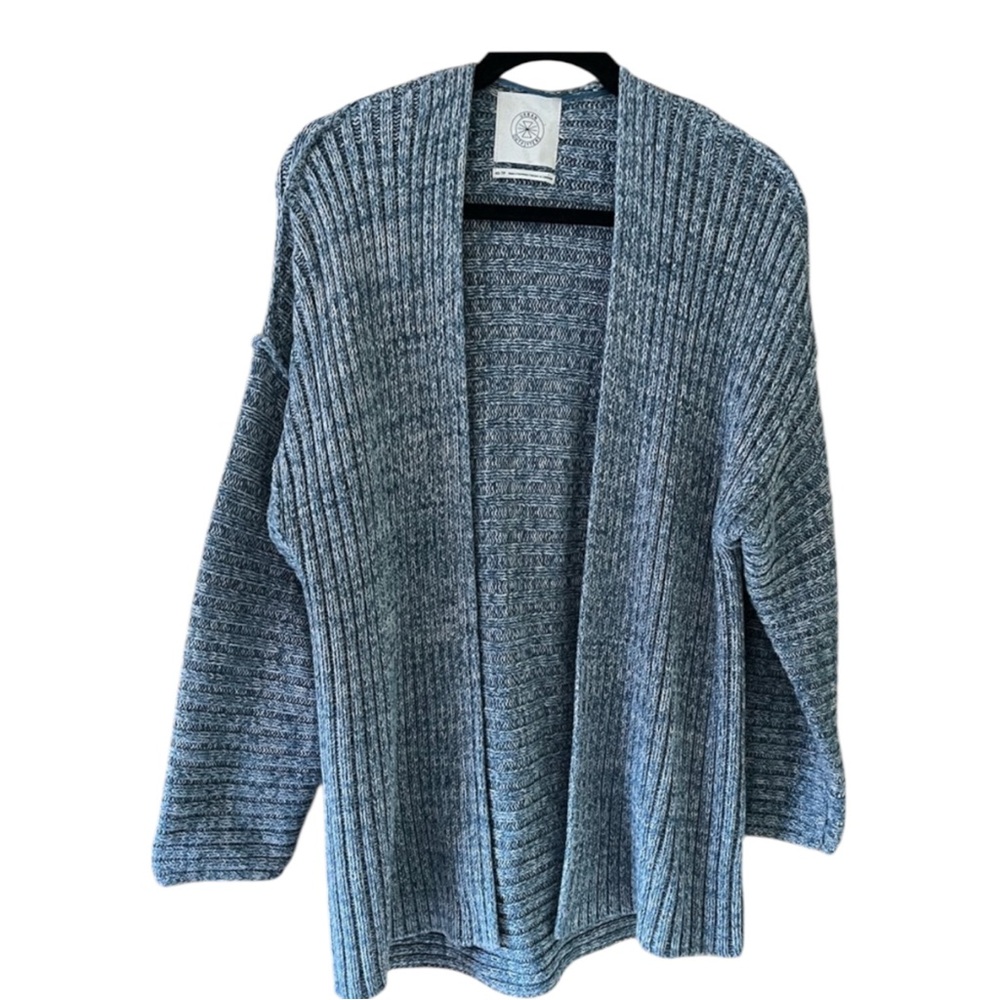 Urban Outfitters Heather Blue Ribbed Cardigan